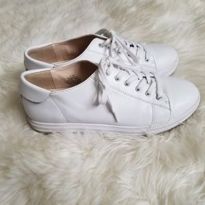 Nine West White Leather Sneakers